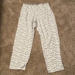 Calvin Klein white pajama pants.